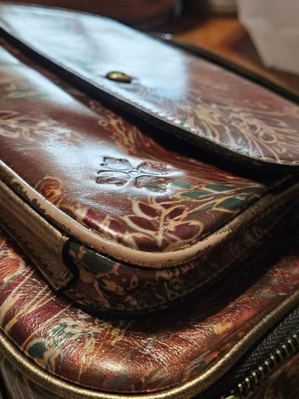 Patricia Nash Crossbody/top handle purse and matching wallet set. Beautiful! - Picture 6 of 15